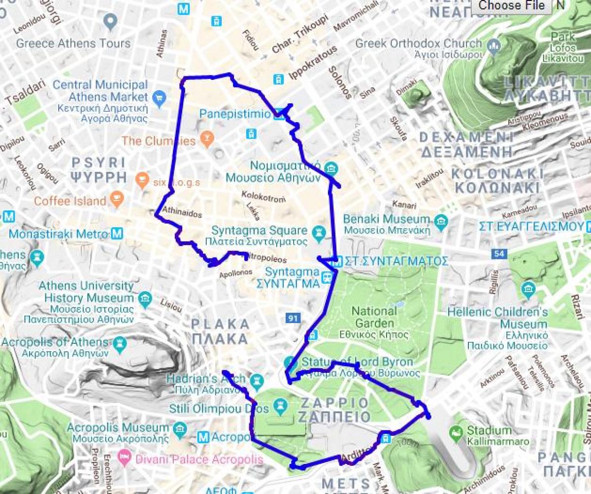 Athens Walking Tour Map 